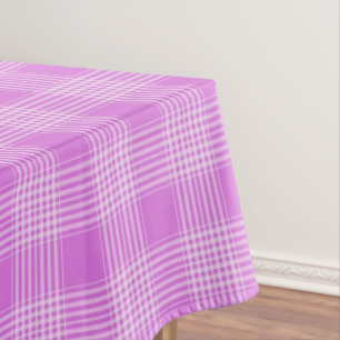 Lila und weiße Karierte Tablettendecke Tischdecke