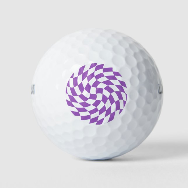 Lila und weiße Karton Golfball (Vorderseite)