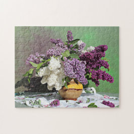 Lila und weiße Lilacs Bouquet Foto