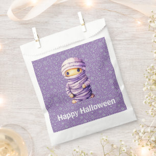 Lila und weiße Mumie Lila Frohes Halloween Geschenktütchen
