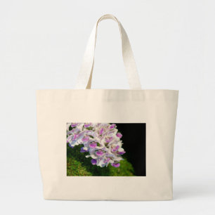 Lila und weiße Orchiale Jumbo Stoffbeutel