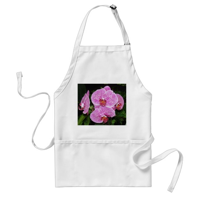 Lila und weiße Orchidee Schürze (Vorne)