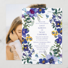 Lila und weiße Orchideenhochzeit Einladung