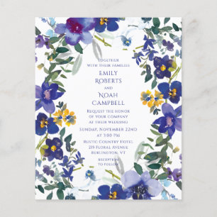 Lila und weiße Orchideenhochzeit Flyer