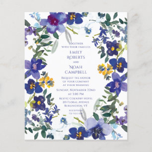 Lila und weiße Orchideenhochzeit Flyer