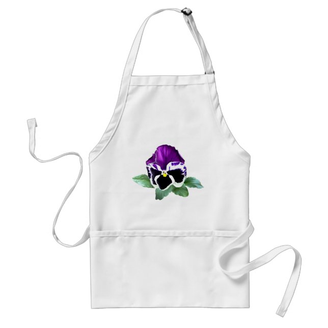 Lila und weiße Pansy Schürze (Vorne)