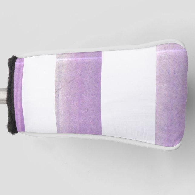 Lila und weiße Perfektion Golf Headcover (Vorderseite)