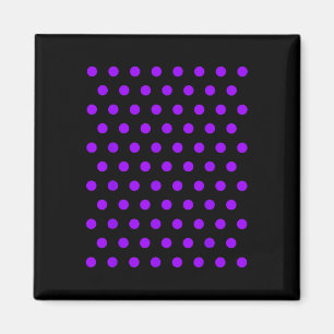 Lila und weiße Polka Dots T Shirt Magnet