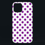 Lila und weiße Polka-Punkte Case-Mate iPhone Hülle<br><div class="desc">Lila und weiße Polka-Punkte</div>