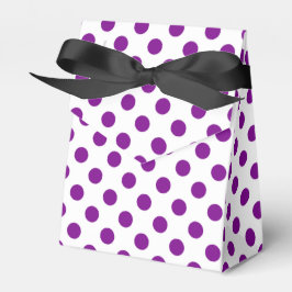 Lila und weiße Polka-Punkte Geschenkschachtel
