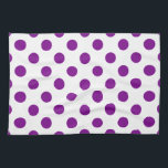 Lila und weiße Polka-Punkte Geschirrtuch<br><div class="desc">Lila und weiße Polka-Punkte</div>