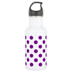 Lila und weiße Polka-Punkte Trinkflasche