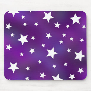 Lila und weiße Sternchen-Vereinbarung Mousepad