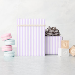 Lila und weiße Streifen Geschenkpapier