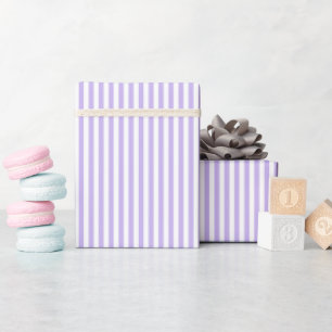 Lila und weiße Streifen Geschenkpapier