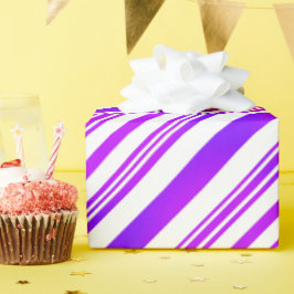 Lila und weiße Streifen Geschenkpapier