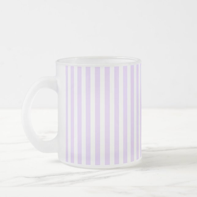 Lila und weiße Streifen Mattglastasse (Links)