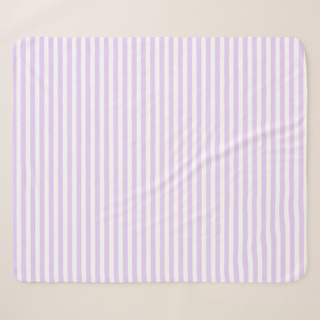 Lila und weiße Streifen Sherpadecke (Vorderseite (Horizontal))