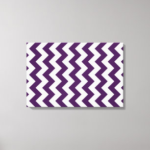 Lila und weiße Zigzag Leinwanddruck