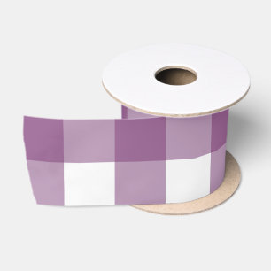 LILA UND WEISSER BUFFALO KARO SATIN RIBBON SATINBAND