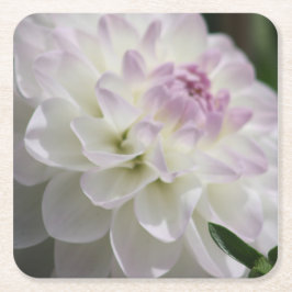 Lila und weißer Dahlia-Untersetzer Rechteckiger Pappuntersetzer