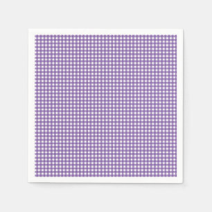 Lila und weißer Gingham Serviette