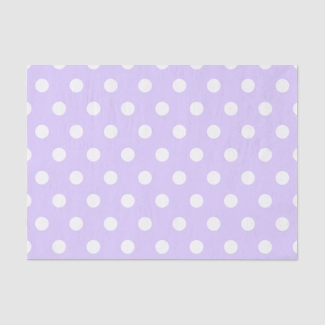 Lila und weißer Polka-Dot Seidenpapier (Vorderseite)