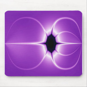 Lila und weißes Fraktal Mousepad