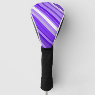 Lila und weißes gestreiftes Muster Golf Headcover