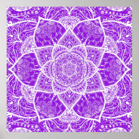 Lila und weißes Mandala - Loergano in Anemone
