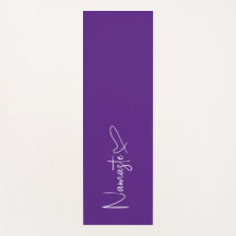 Lila und weißes Namaste Script Reversible