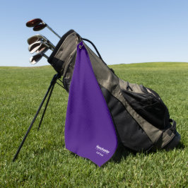 Lila und weißes Universitätsteam Golfhandtuch
