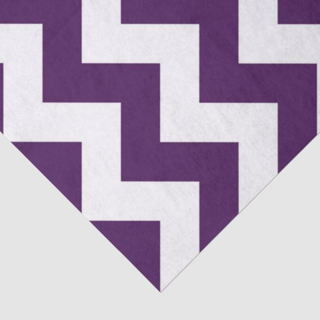 Lila und weißes Zigzag-Tissue Paper Seidenpapier (Detail)