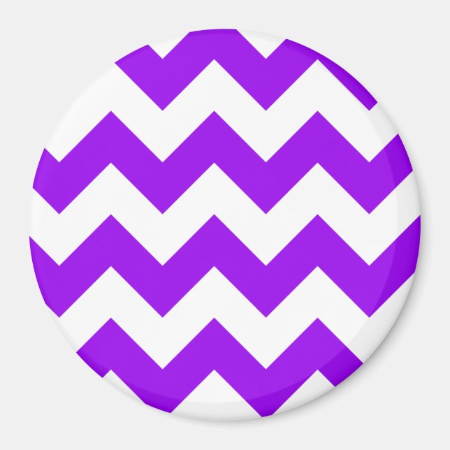 Lila und Zickzack Muster Magnet (Vorne)