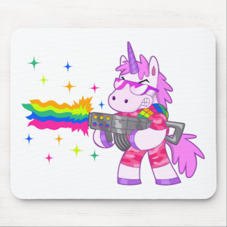 Lila Unicorn - Gewehr Mousepad