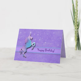 Lila Unicorn Karte
