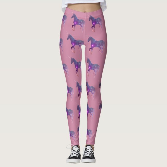 LILA UNICORN LEGGINGS (Vorderseite)