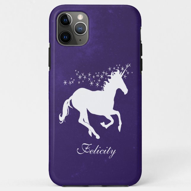 Lila Unicorn Personalisiert Case-Mate iPhone Case (Rückseite)