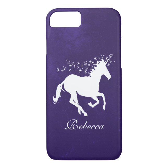 Lila Unicorn Personalisiert Case-Mate iPhone Case (Rückseite)