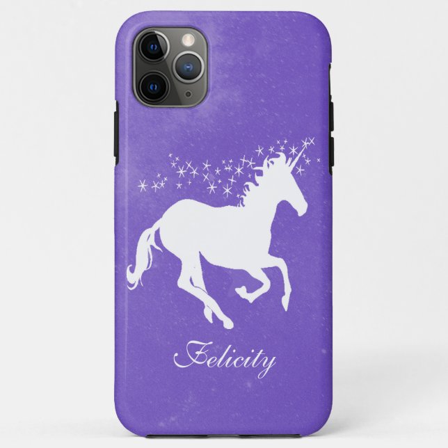 Lila Unicorn Personalisiert Case-Mate iPhone Case (Rückseite)