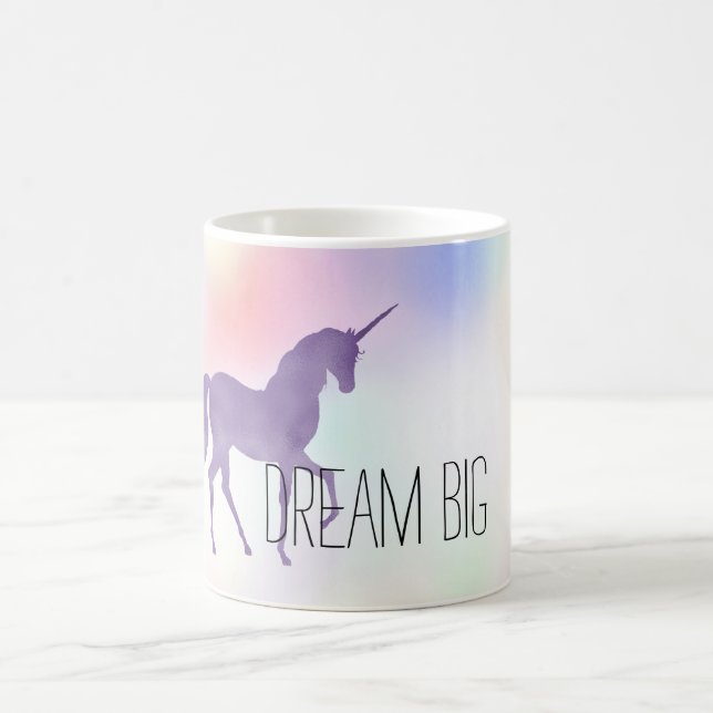 Lila Unicorn Pink Rainbow Girl Kaffeetasse (Mittel)