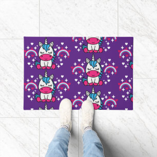 Lila Unicorn Pony Fußmatte