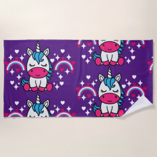 Lila Unicorn Pony Strandtuch