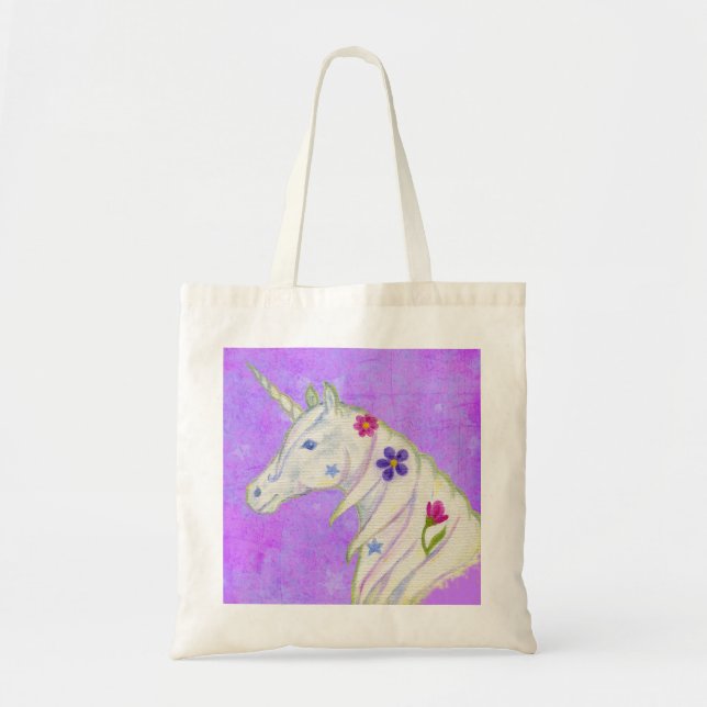 Lila Unicorn-Taschentasche Tragetasche (Vorne)