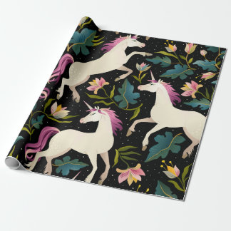 Lila Unicorns Geschenkpapier