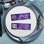 Lila Universe Galaxy folgen dem QR-Code der Social Mini Visitenkarte<br><div class="desc">Diese coolen,  modernen Visitenkarten wären sowohl für den persönlichen als auch für den beruflichen Gebrauch hervorragend. Fügen Sie einfach Ihre Daten hinzu,  indem Sie auf die Option "Personalisieren Sie diese Vorlage" klicken.</div>