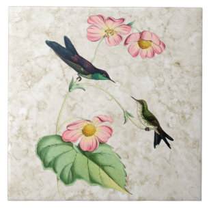 Lila unterstützte Thornbill Kolibri-Keramik-Flies Fliese