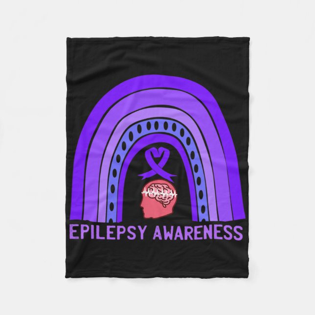 Lila Unterstützung für Epilepsie Fleecedecke (Vorderseite)