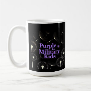 Lila Unterstützung für Militärkids-Löwenleuchter Kaffeetasse
