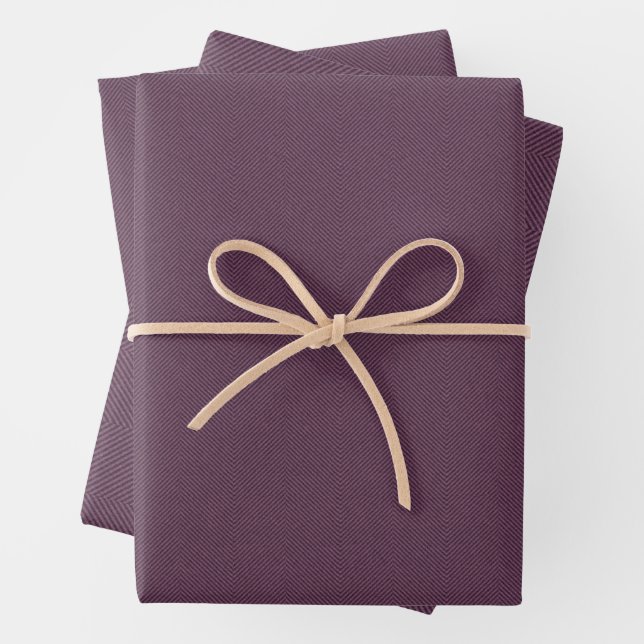 Lila Urlaub mit Herringbone-Tweed Geschenkpapier Set (Beispiel)